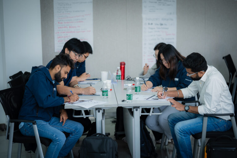 Participants brainstorming ideas for negotiations