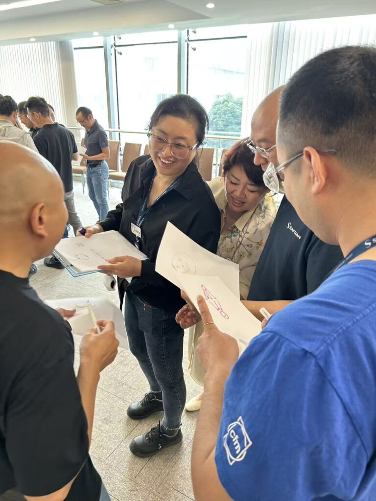 employees discussing communication challenges in China